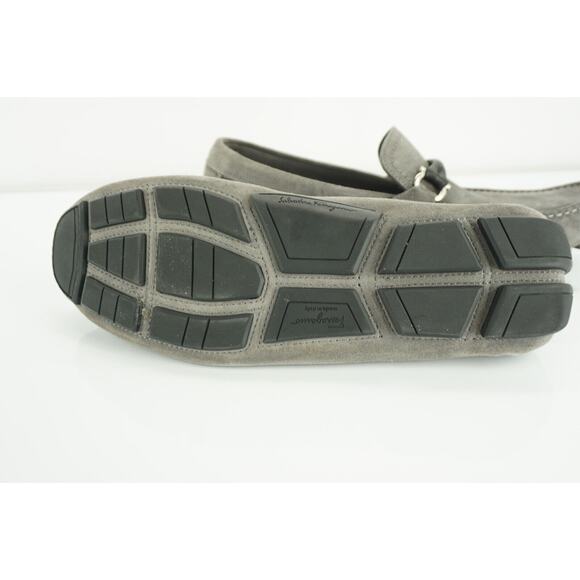 Salvatore Ferragamo Gran Prix Grey Suede Driving Loafers size 9 E moccasins NIB main image 11